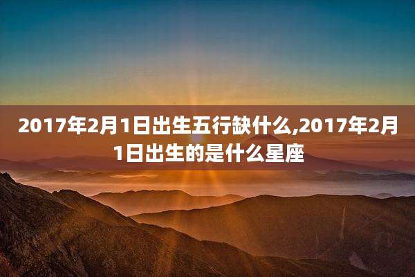2017年2月1日出生五行缺什么,2017年2月1日出生的是什么星座