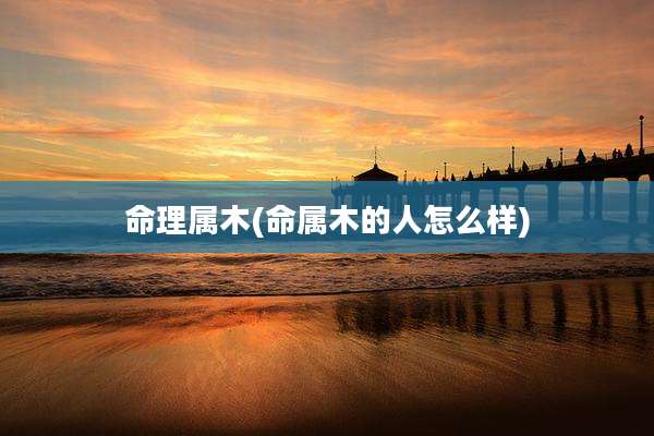 命理属木(命属木的人怎么样)