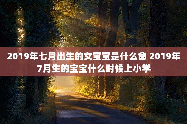 2019年七月出生的女宝宝是什么命 2019年7月生的宝宝什么时候上小学