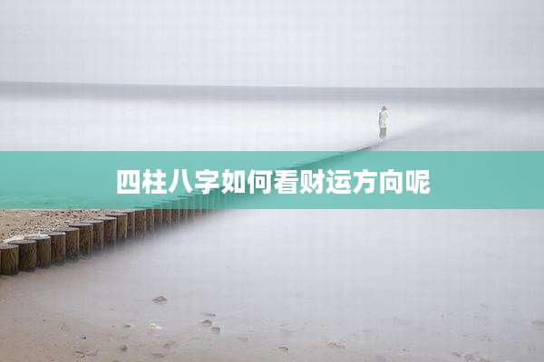 四柱八字如何看财运方向呢