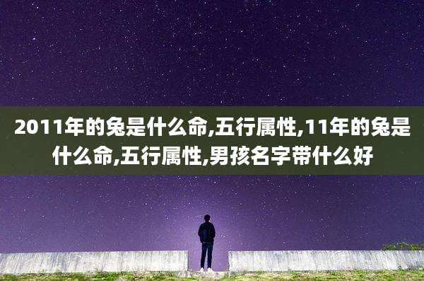 2011年的兔是什么命,五行属性,11年的兔是什么命,五行属性,男孩名字带什么好