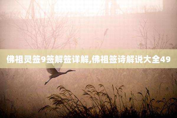 佛祖灵签9签解签详解,佛祖签诗解说大全49