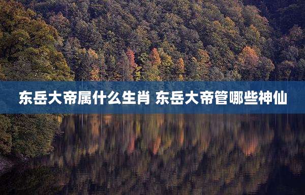 东岳大帝属什么生肖 东岳大帝管哪些神仙