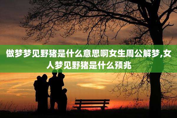 做梦梦见野猪是什么意思啊女生周公解梦,女人梦见野猪是什么预兆