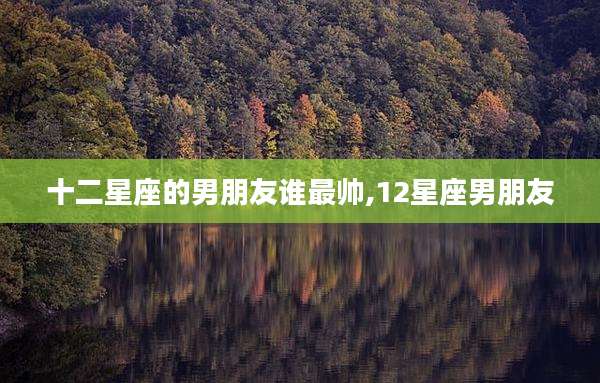 十二星座的男朋友谁最帅,12星座男朋友