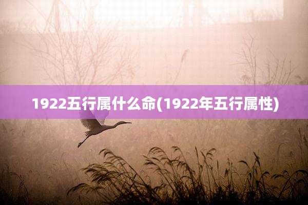 1922五行属什么命(1922年五行属性)