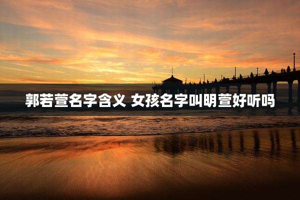 郭若萱名字含义 女孩名字叫明萱好听吗