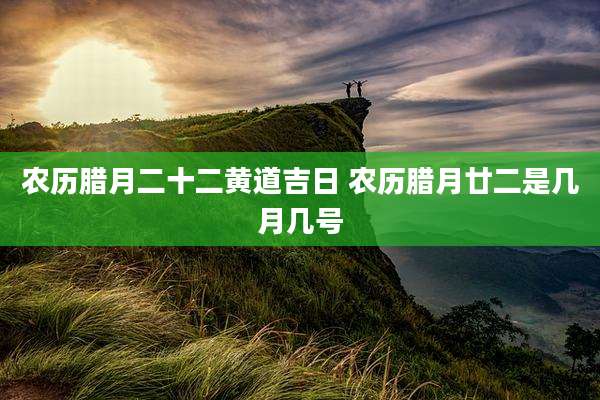 农历腊月二十二黄道吉日 农历腊月廿二是几月几号