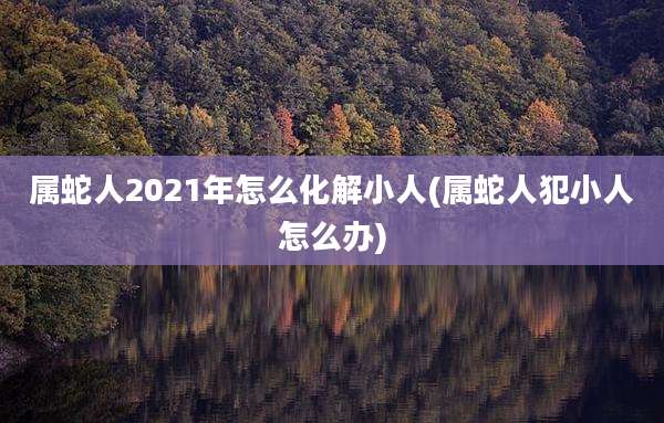 属蛇人2021年怎么化解小人(属蛇人犯小人怎么办)