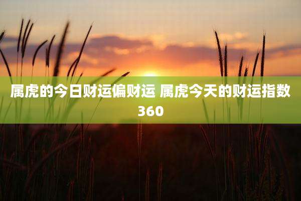 属虎的今日财运偏财运 属虎今天的财运指数360