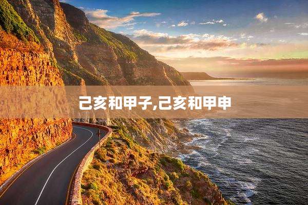 己亥和甲子,己亥和甲申
