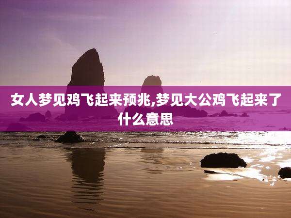 女人梦见鸡飞起来预兆,梦见大公鸡飞起来了什么意思