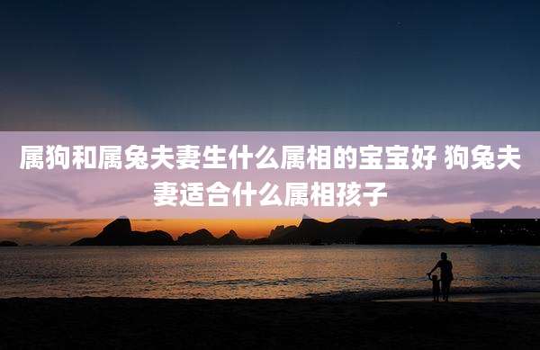 属狗和属兔夫妻生什么属相的宝宝好 狗兔夫妻适合什么属相孩子