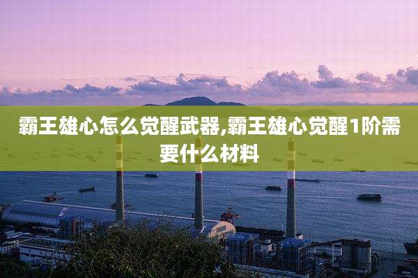 霸王雄心怎么觉醒武器,霸王雄心觉醒1阶需要什么材料