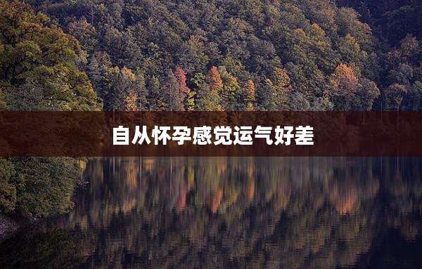 自从怀孕感觉运气好差
