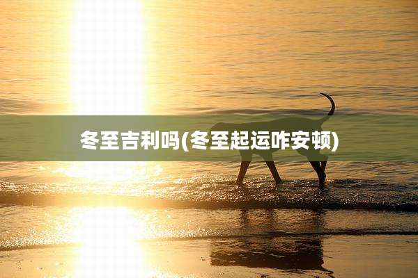 冬至吉利吗(冬至起运咋安顿)