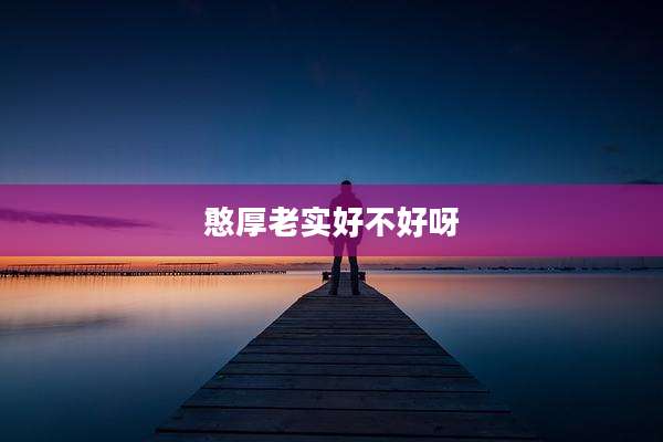憨厚老实好不好呀