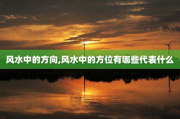 风水中的方向,风水中的方位有哪些代表什么