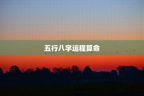 五行八字运程算命