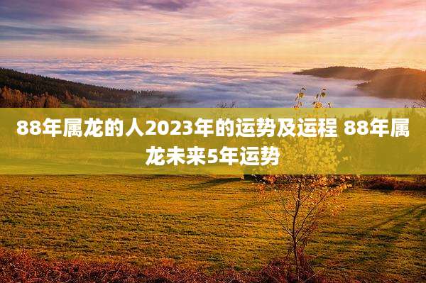 88年属龙的人2023年的运势及运程 88年属龙未来5年运势
