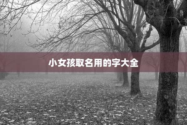 小女孩取名用的字大全