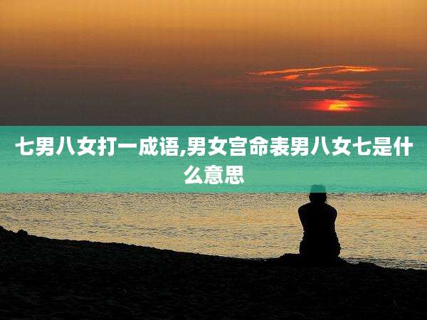 七男八女打一成语,男女宫命表男八女七是什么意思