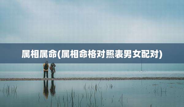 属相属命(属相命格对照表男女配对)