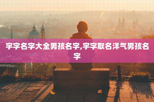 宇字名字大全男孩名字,宇字取名洋气男孩名字
