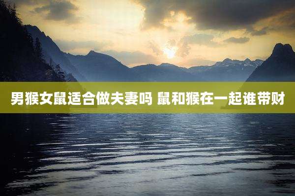 男猴女鼠适合做夫妻吗 鼠和猴在一起谁带财