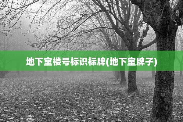 地下室楼号标识标牌(地下室牌子)