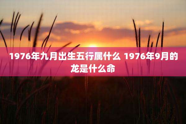 1976年九月出生五行属什么 1976年9月的龙是什么命