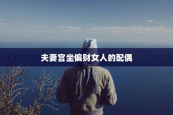 夫妻宫坐偏财女人的配偶