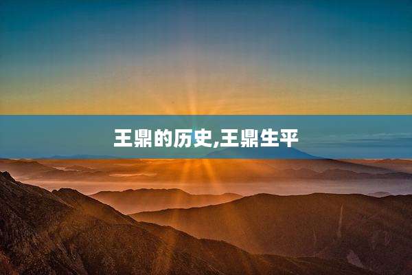 王鼎的历史,王鼎生平