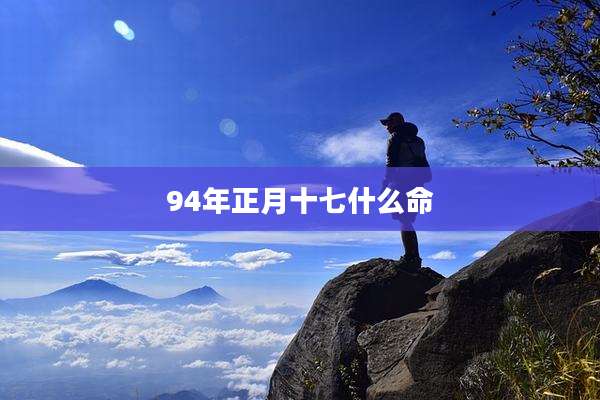94年正月十七什么命