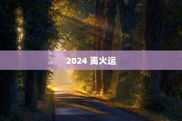 2024 离火运
