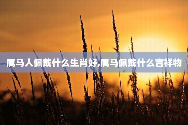 属马人佩戴什么生肖好,属马佩戴什么吉祥物