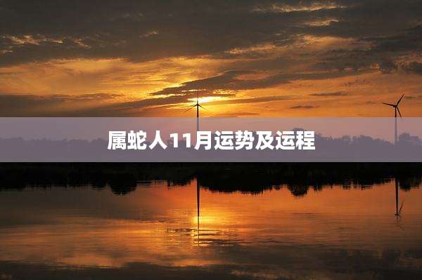 属蛇人11月运势及运程