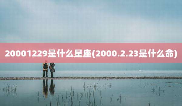 20001229是什么星座(2000.2.23是什么命)