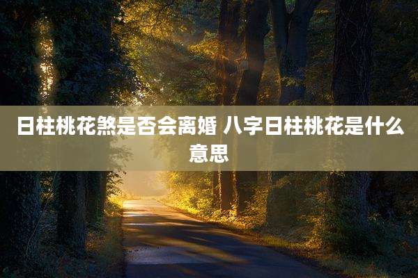 日柱桃花煞是否会离婚 八字日柱桃花是什么意思