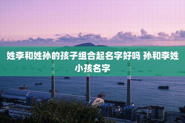 姓李和姓孙的孩子组合起名字好吗 孙和李姓小孩名字