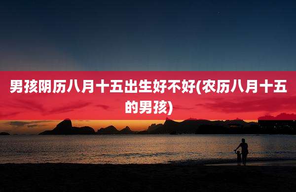 男孩阴历八月十五出生好不好(农历八月十五的男孩)
