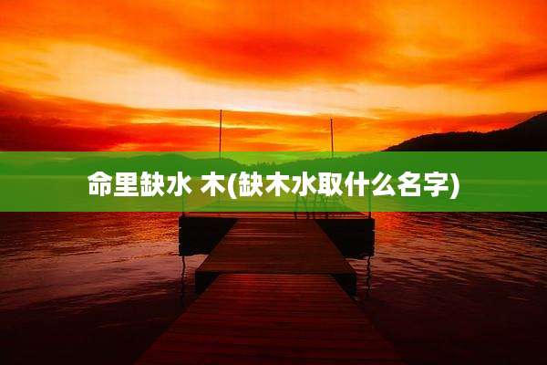 命里缺水 木(缺木水取什么名字)