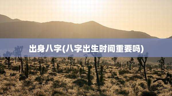 出身八字(八字出生时间重要吗)