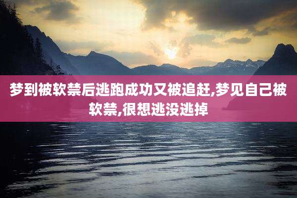 梦到被软禁后逃跑成功又被追赶,梦见自己被软禁,很想逃没逃掉