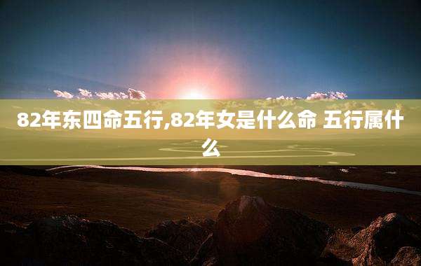 82年东四命五行,82年女是什么命 五行属什么