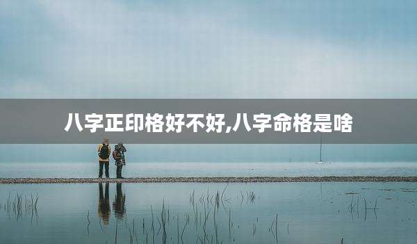 八字正印格好不好,八字命格是啥