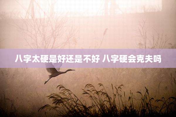 八字太硬是好还是不好 八字硬会克夫吗