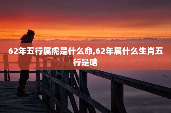 62年五行属虎是什么命,62年属什么生肖五行是啥