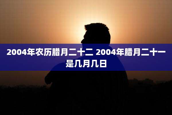 2004年农历腊月二十二 2004年腊月二十一是几月几日
