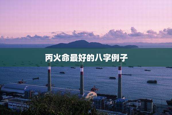 丙火命最好的八字例子
